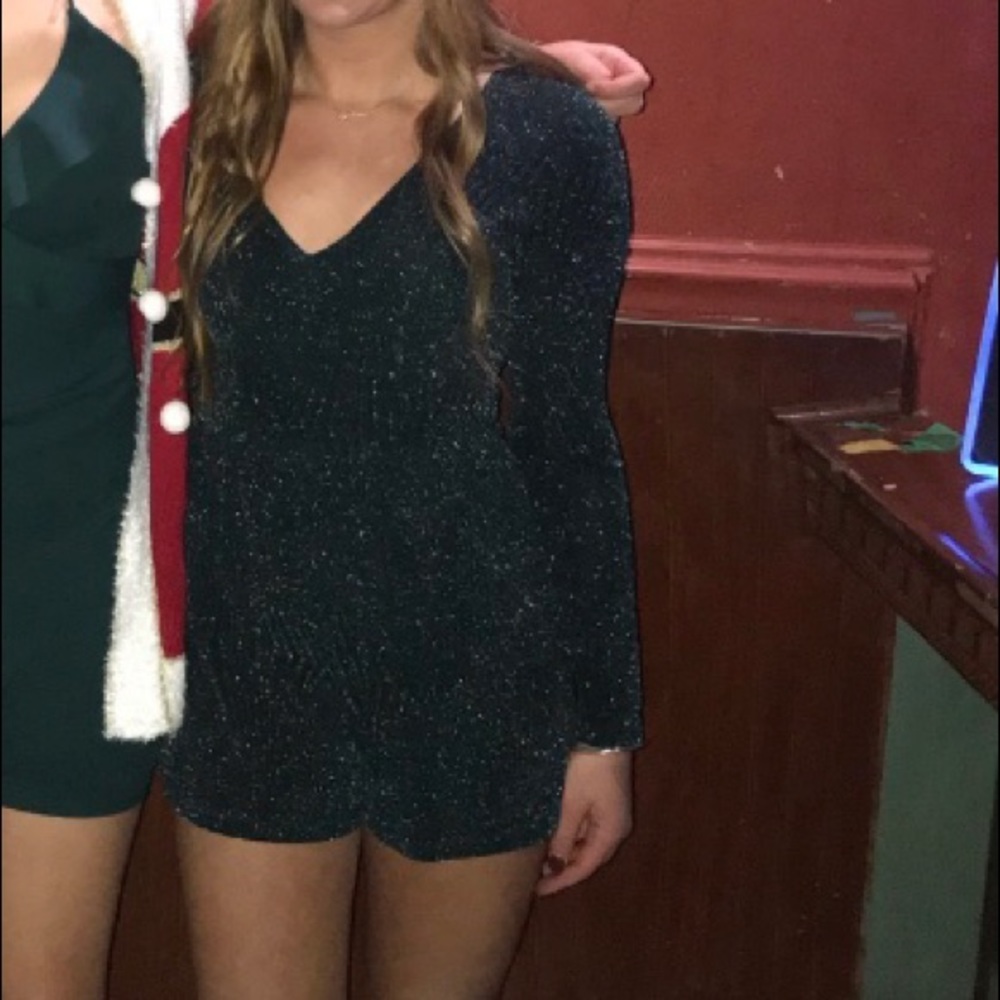 Green sparkling romper!